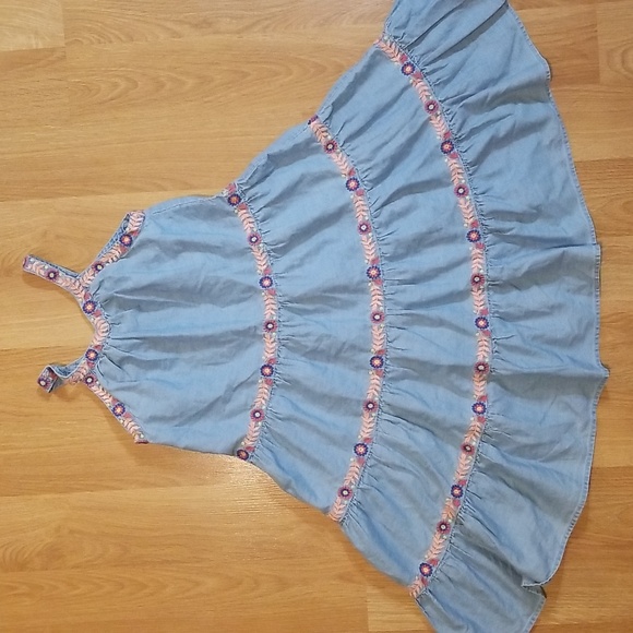 Milkshake blue dress with embroidery girls size 8 EUC - Picture 12 of 12